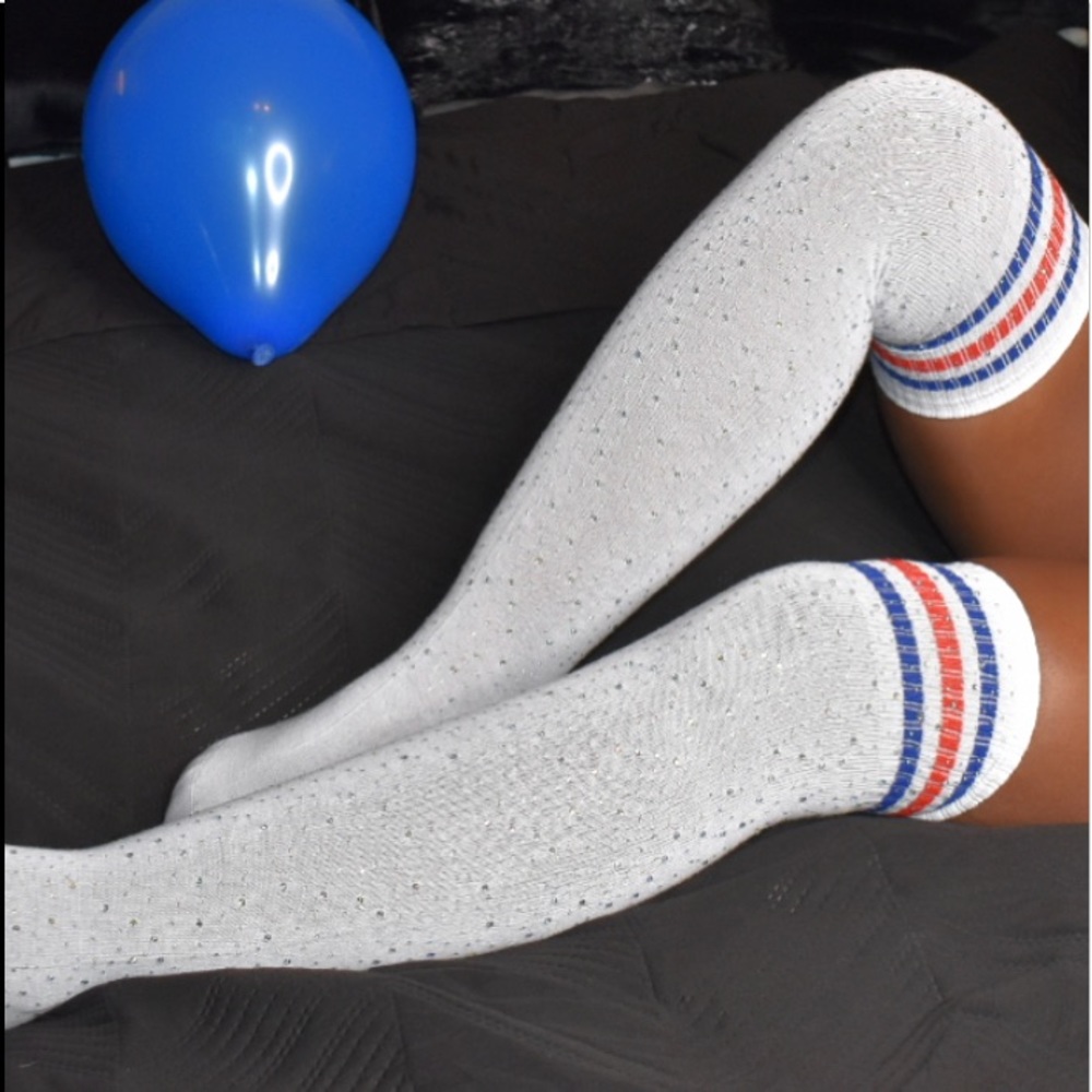 Sexy Bling Rhinestones Over the Knee Socks